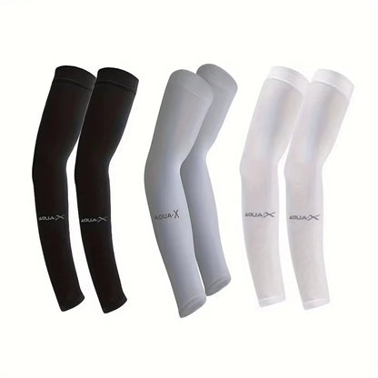 3Pcs Unisex Ice Silk Arm Sleeves for Summer Sun Protection Outdoor Cycling UV Protection Cooling Men'S Women'S Gloves